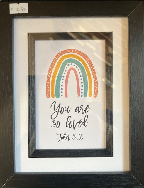 You Are So Loved - Black Framed Print - PIC04