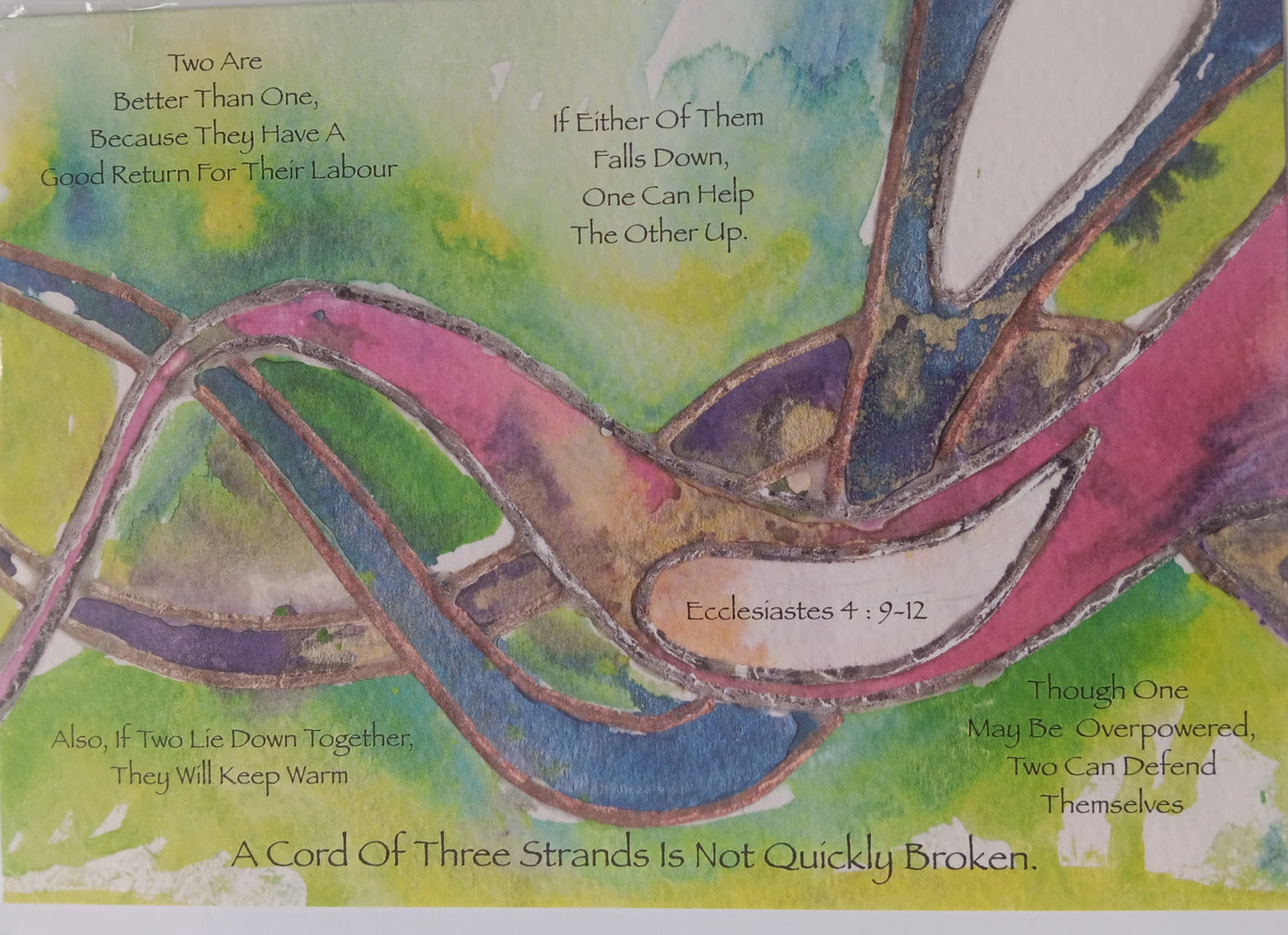 A Cord Of Three Strands Is Not Quickly Broken - Card