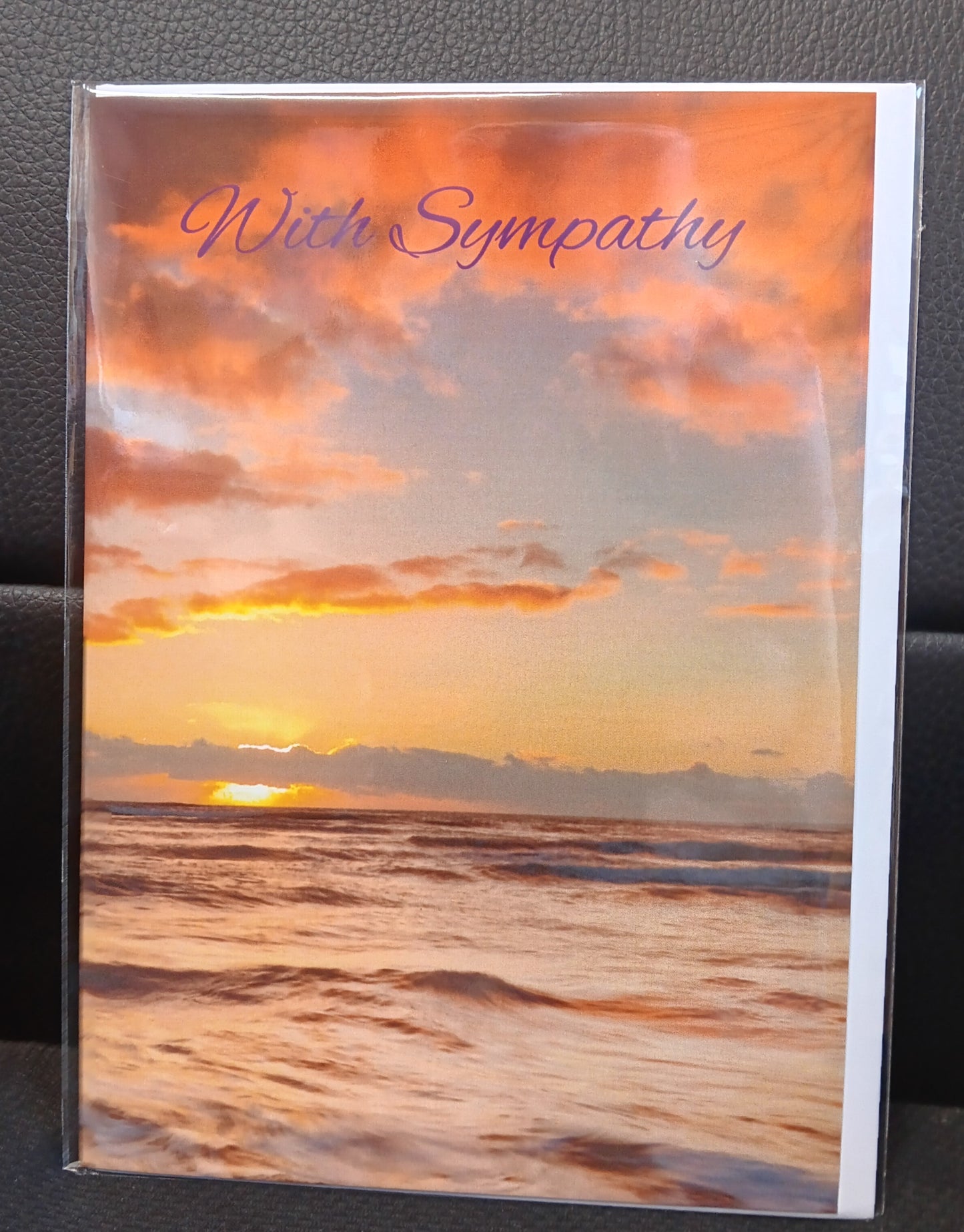 With Sympathy Sunset Scene - Card