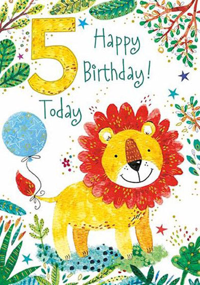 Happy Birthday 5 Today - Card