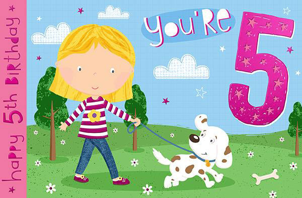 Happy 5th Birthday - Card