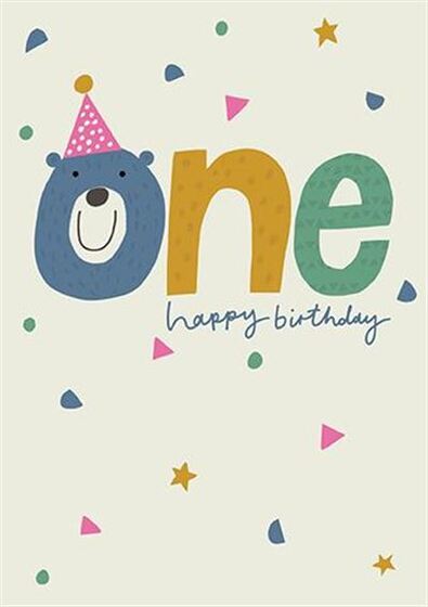 Happy Birthday - One - Card