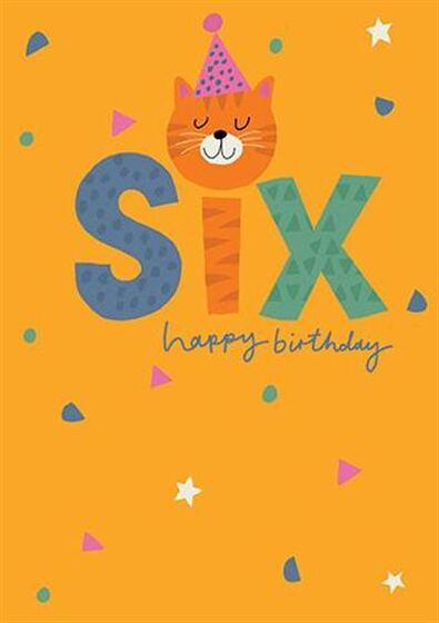 Happy Birthday - Six - Card