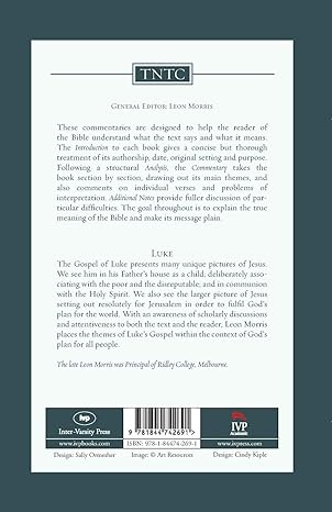 Luke: Tyndale New Testament Commentary