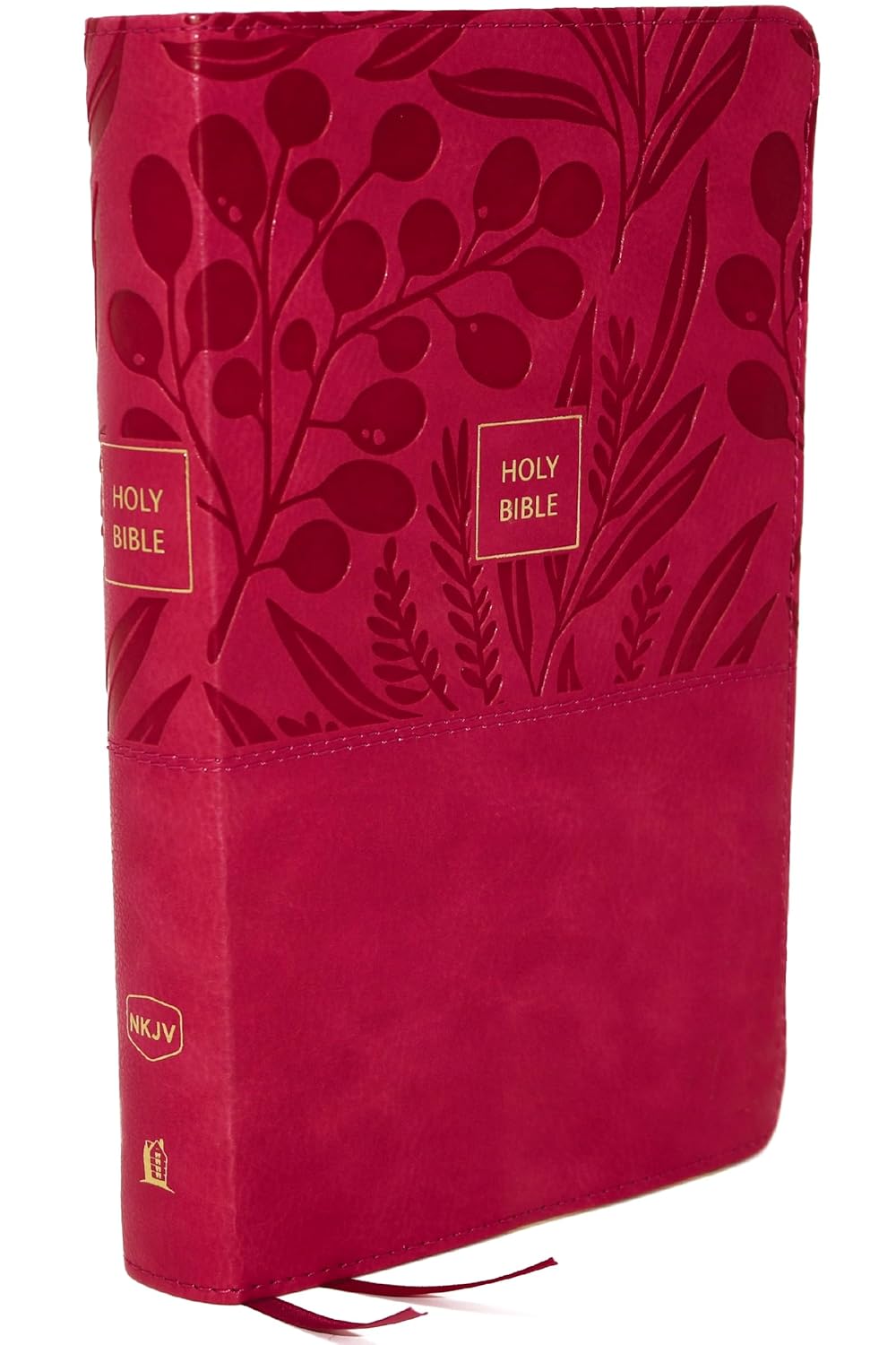 NKJV Personal Size Large Print Reference Bible - Pink Leathersoft