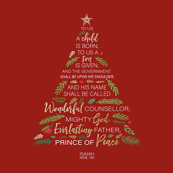 10 Compassion Christmas Cards - Identical - Isaiah 9 v 6