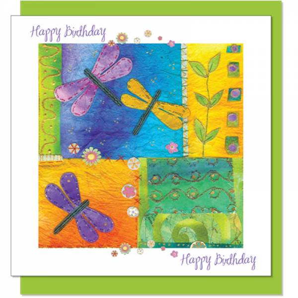Happy Birthday Dragonfly Card