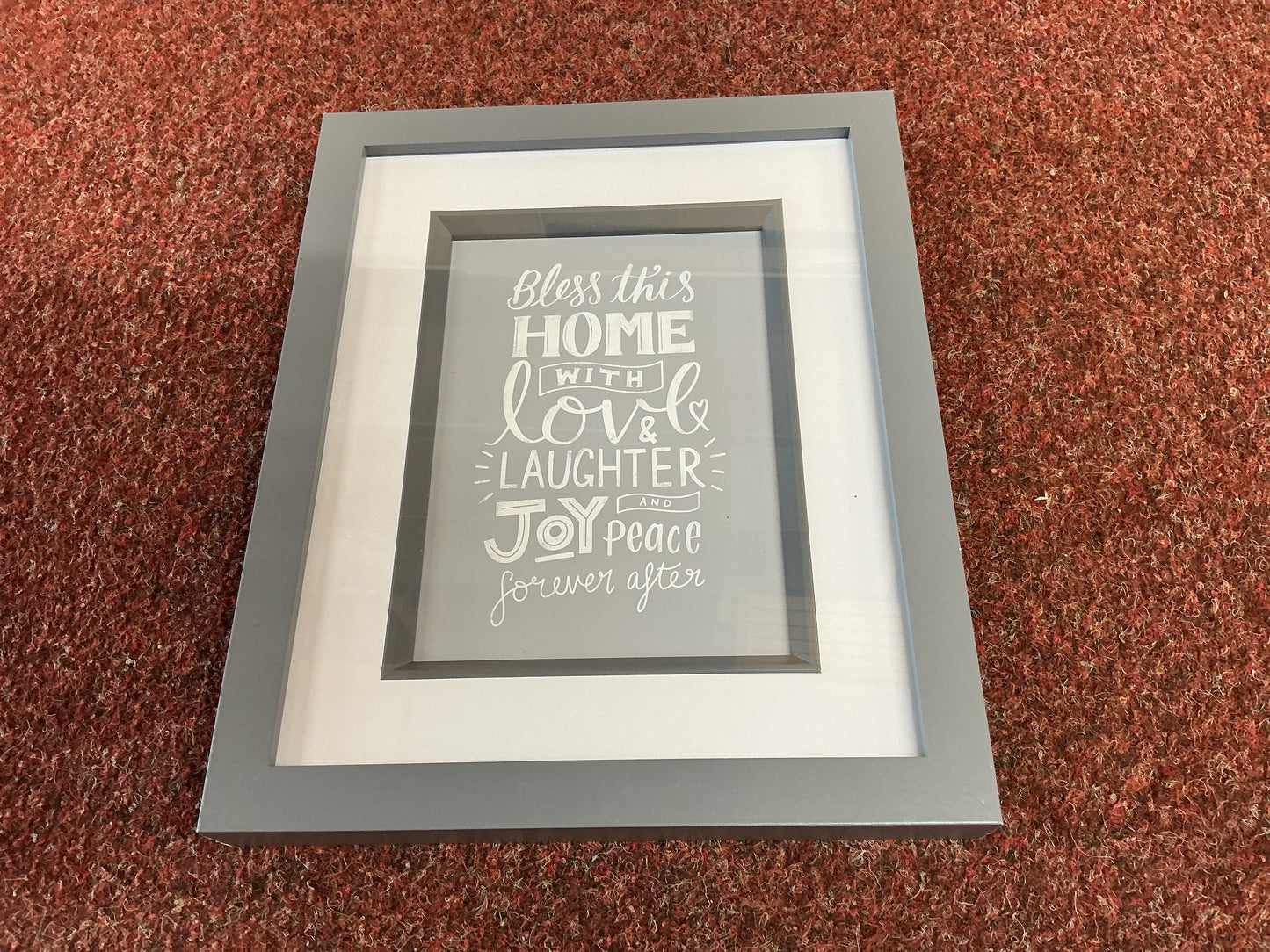 Bless This Home Grey Framed Print