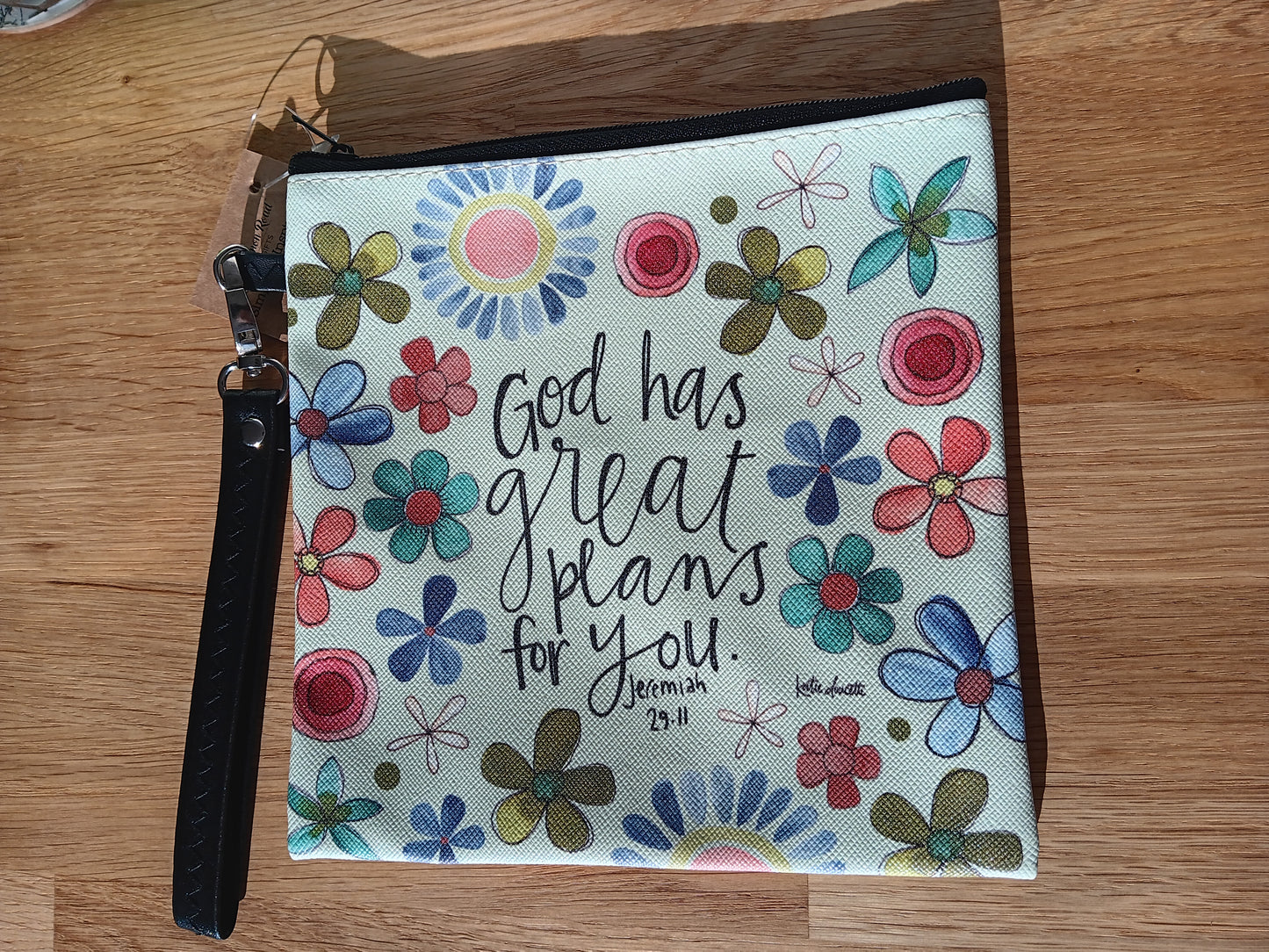 God Has Great Plans For You Wristlet - Purse/Bag with Zipper