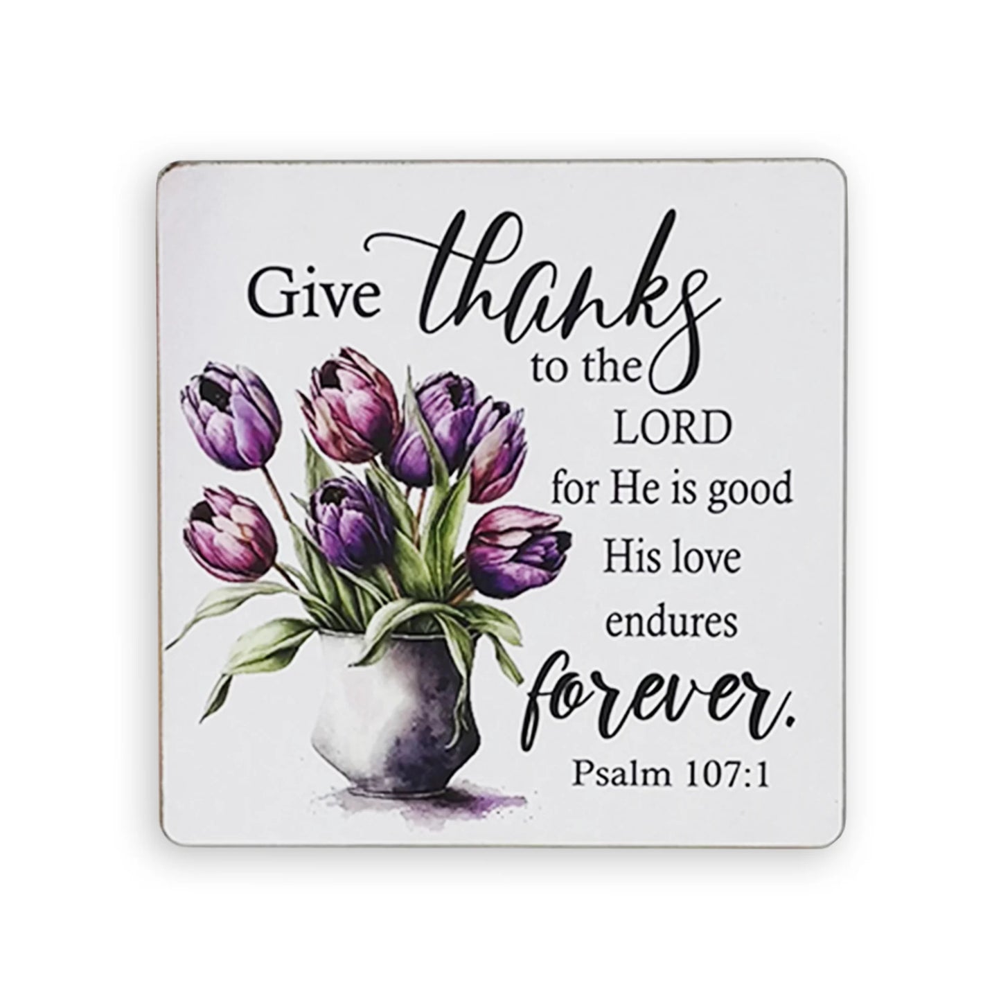 Wooden Coaster - Give Thanks