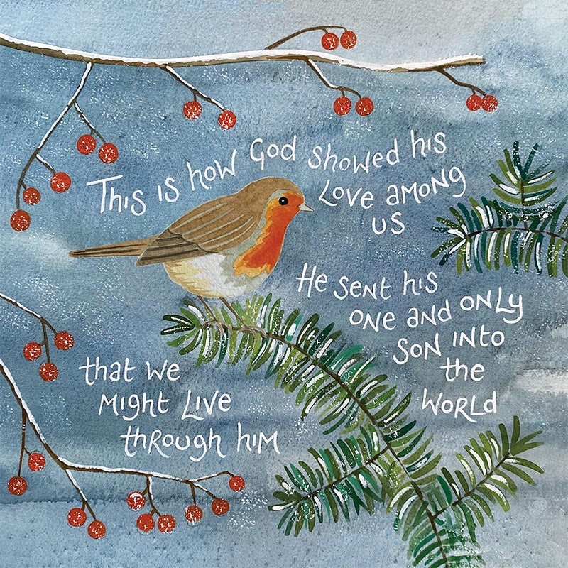 Love Came Down - HAN39 Hannah Dunnett Square Framed Print