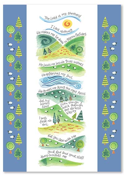 The Lord is my Shepherd - Hannah Dunnett Greeting Card