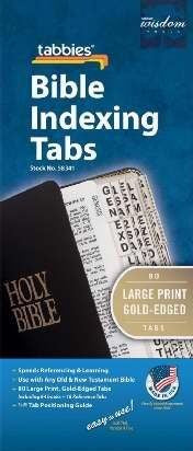 Bible Indexing Tabs Large Print Gold Edged