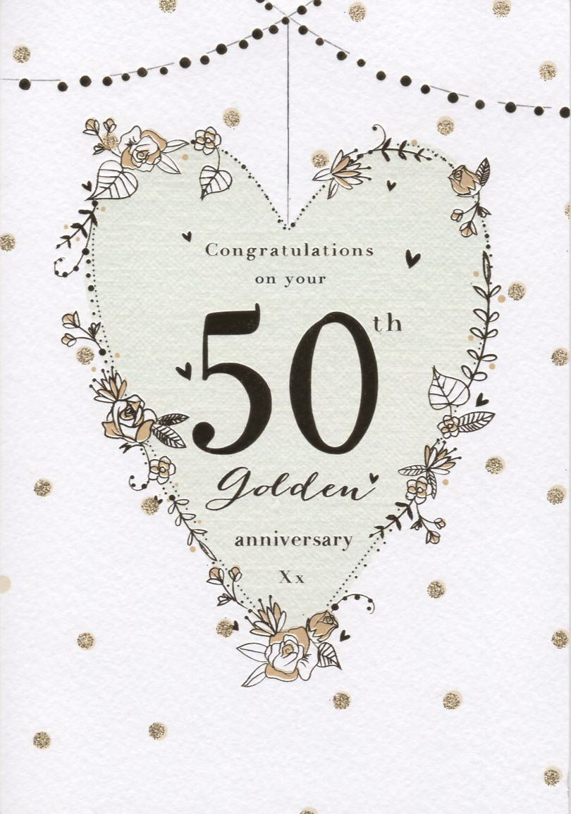 50th Golden Wedding Anniversary - Card