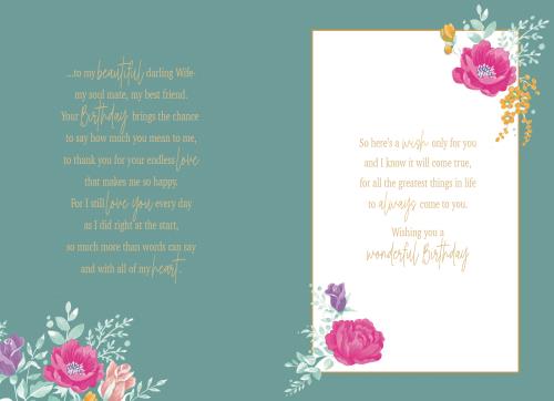 To My Wonderful Wife - Birthday Card