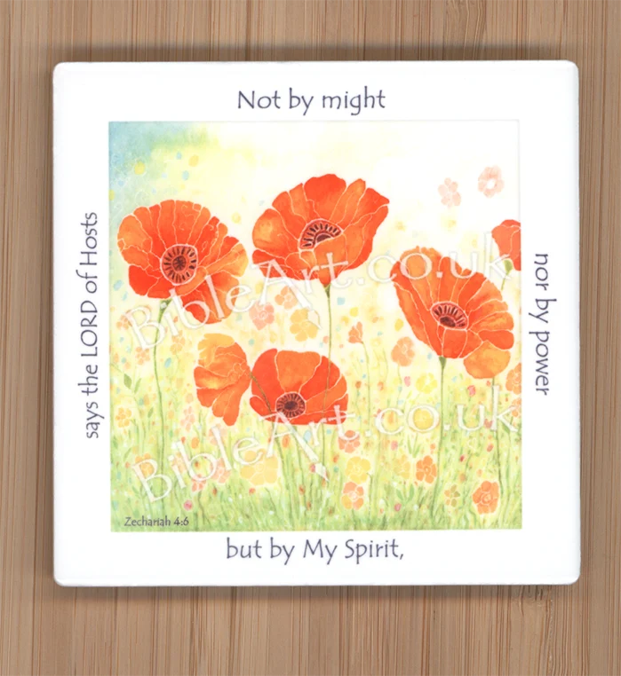 Ceramic Coaster - Not By Might
