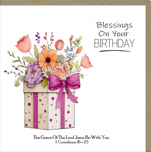 Blessings on your birthday Card - The Grace of the Lord Jesus be with you