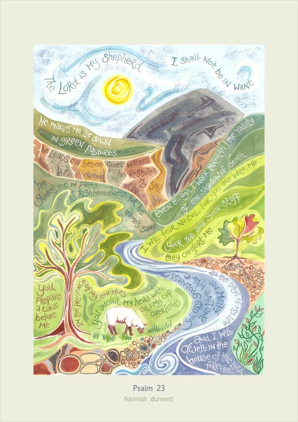 Psalm 23 - Greeting Card - Hannah Dunnett