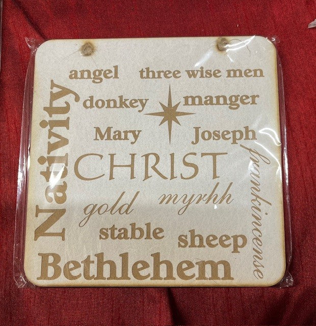 Christmas Plaque - CHRISTMAS WORDS