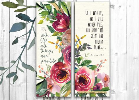 Something Different Bookmarks - With God all things are possible - SDB13