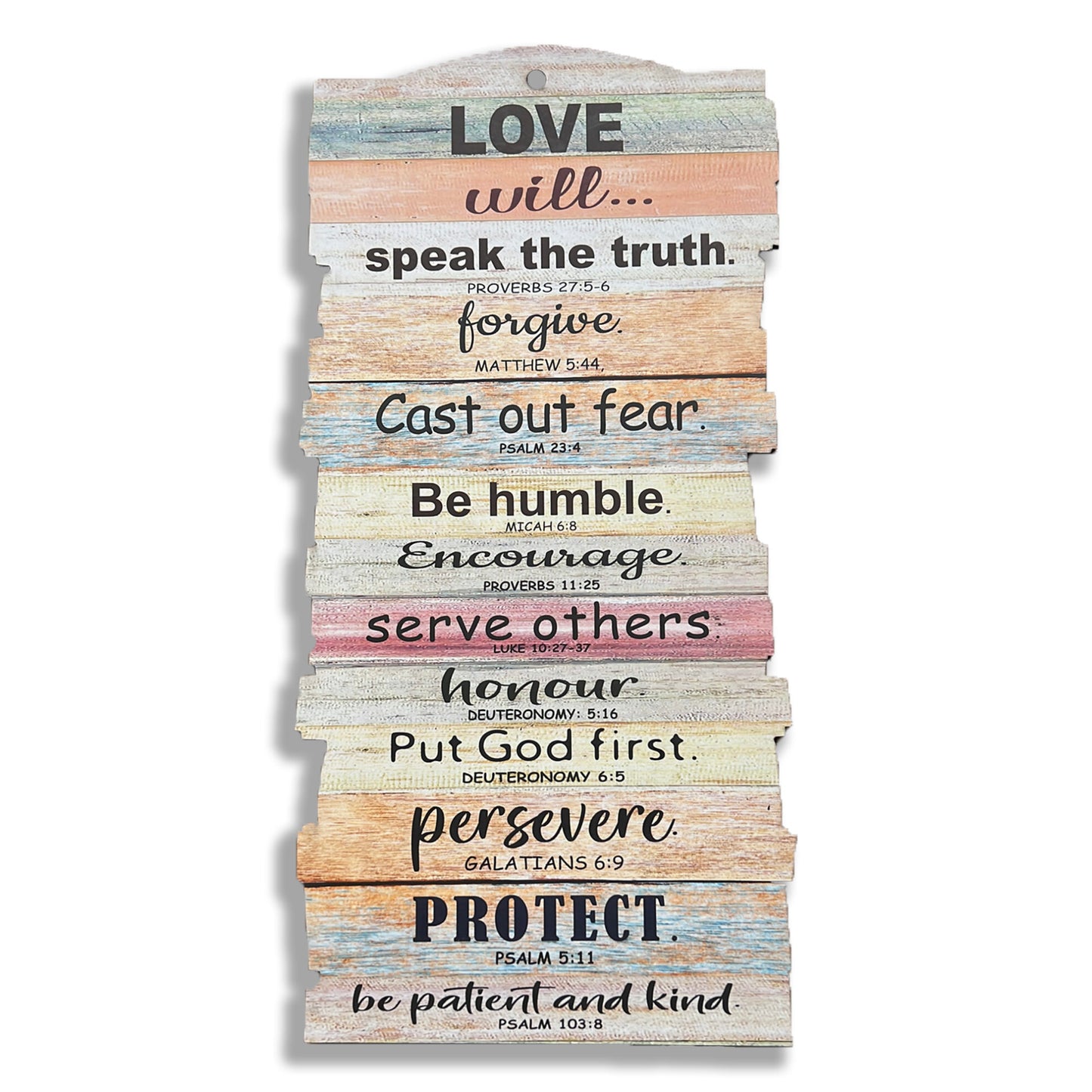 Wooden Plaque - Love will Speak the truth