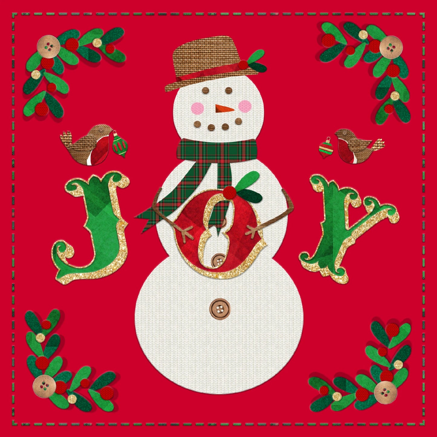 Tearfund Christmas Cards - Snowman - Joy