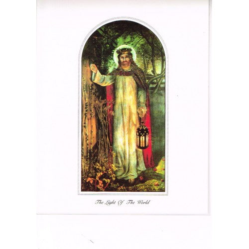 Light of The World laminated card by Holman Hunt