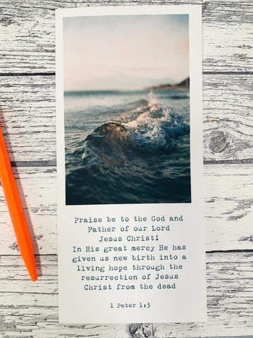 Blank Greetings Card - Water Waves