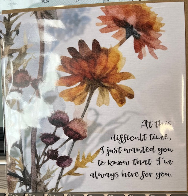 At this difficult time - Card