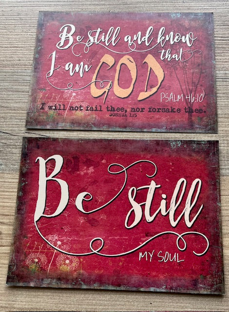 A6 Double Sided Encouragement Card - Be Still