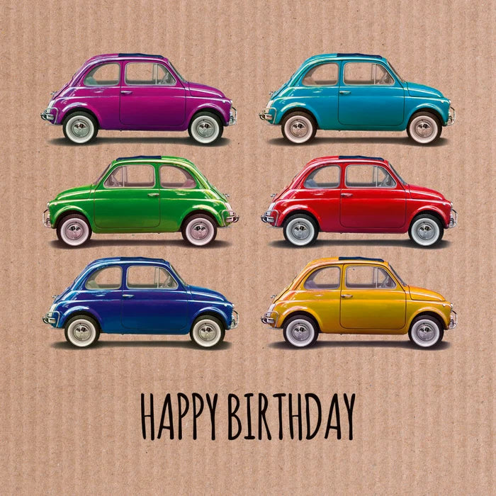 Happy Birthday Card - Cars