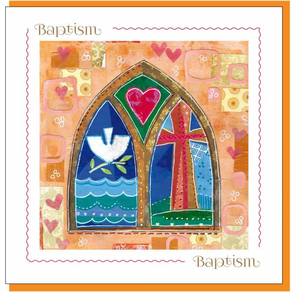 Church Window Baptism Card