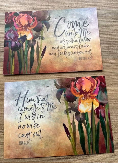 A6 Double Sided Encouragement Card - Come unto Me