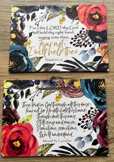 A6 Double Sided Encouragement Card - Fear Not I will help thee