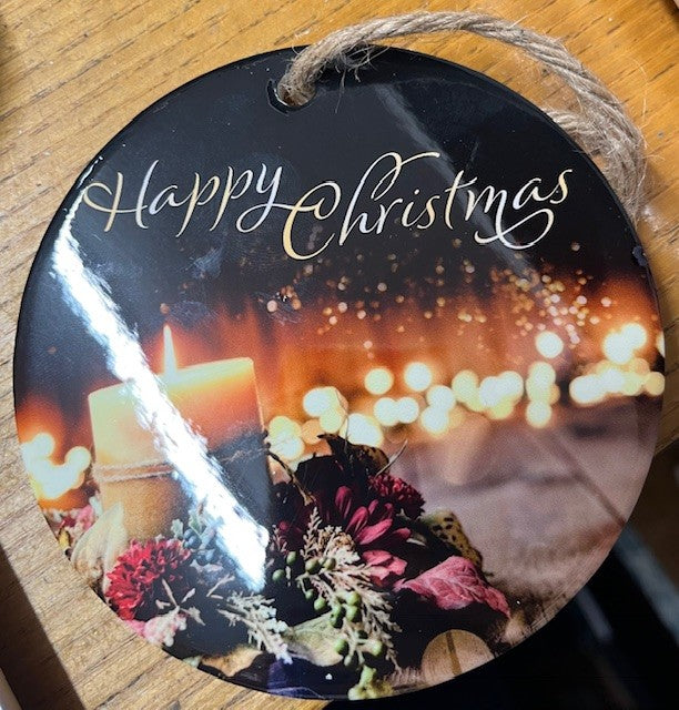 Happy Christmas - Candle light Ornamental China Hanging