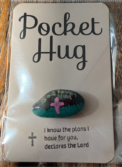 Pocket Hug - Painted Stone - I know the plans
