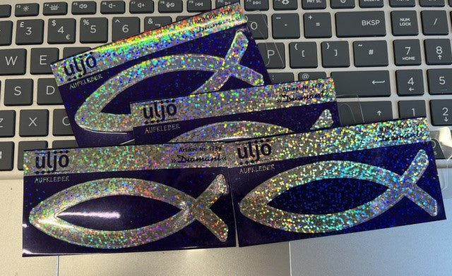 Icthus Sparkly Sticker