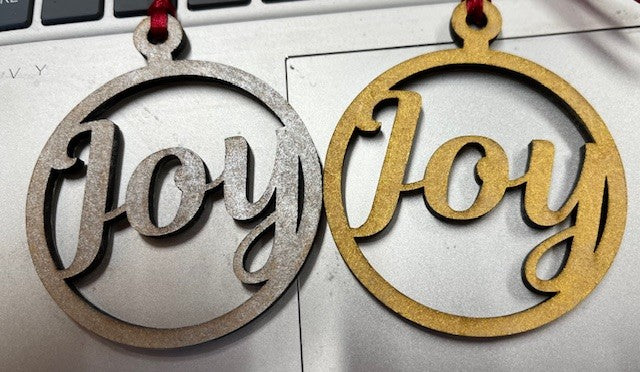 Joy - Christmas Wooden Ornament