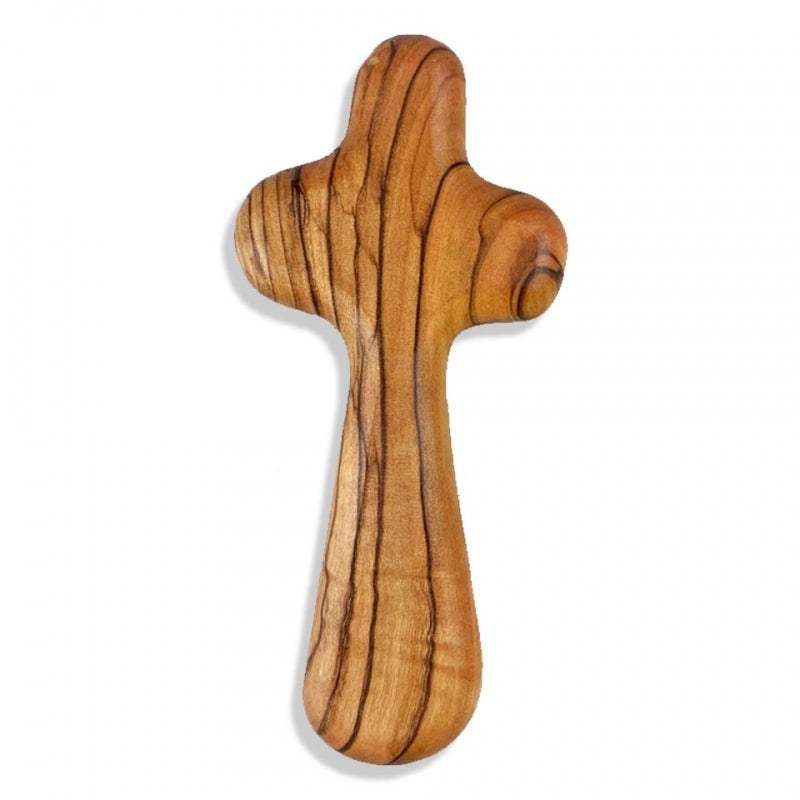 Olivewood Handheld Cross and Prayer Card