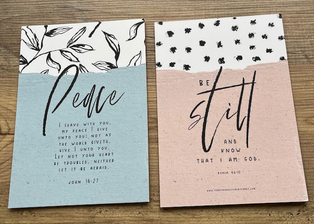 A6 Double Sided Encouragement Card - Be still and know