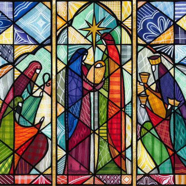 Stained Glass Kings Christmas Cards