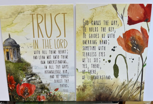 A6 Double Sided Encouragement Card - Trust in the Lord