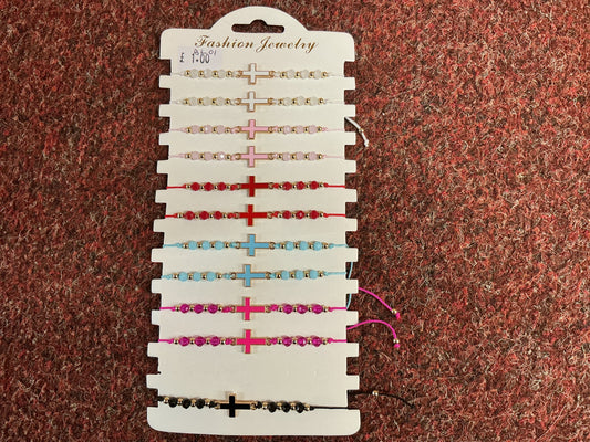 Bracelet - beaded with a Cross