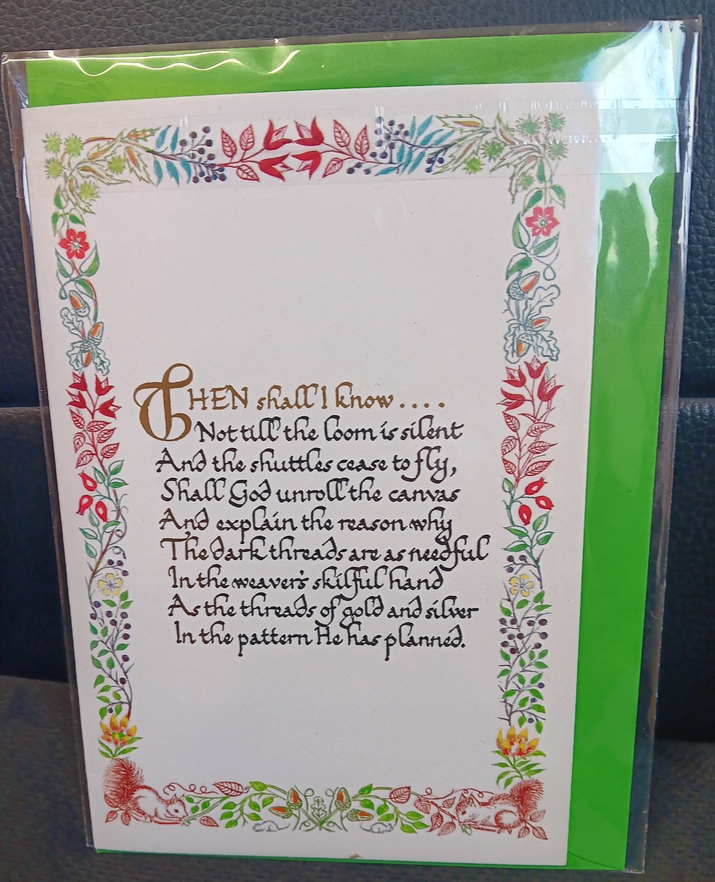 Then Shall I know - Card