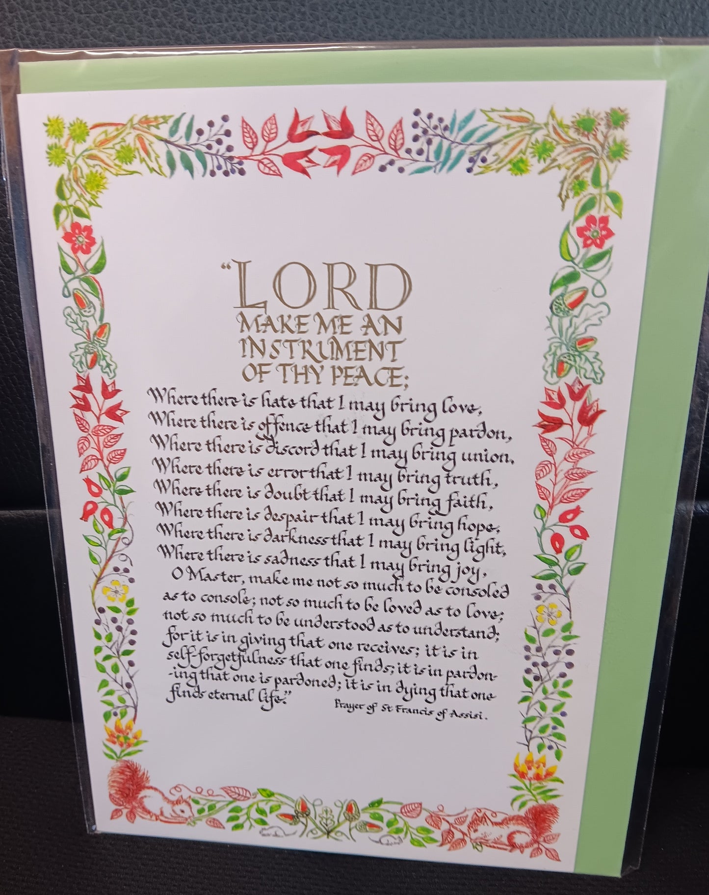 Lord Make Me an Instrument of Thy Peace - Card
