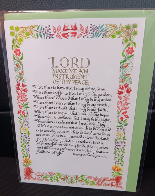 Lord Make Me an Instrument of Thy Peace - Card