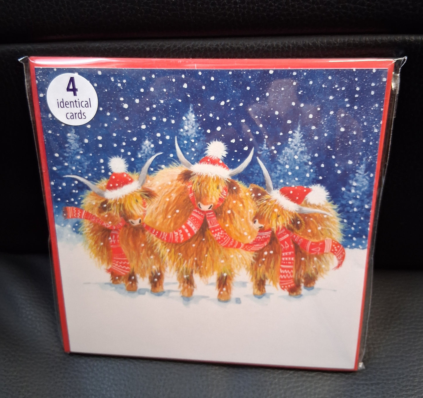 Highland Cows Christmas Cards - Pack of 4