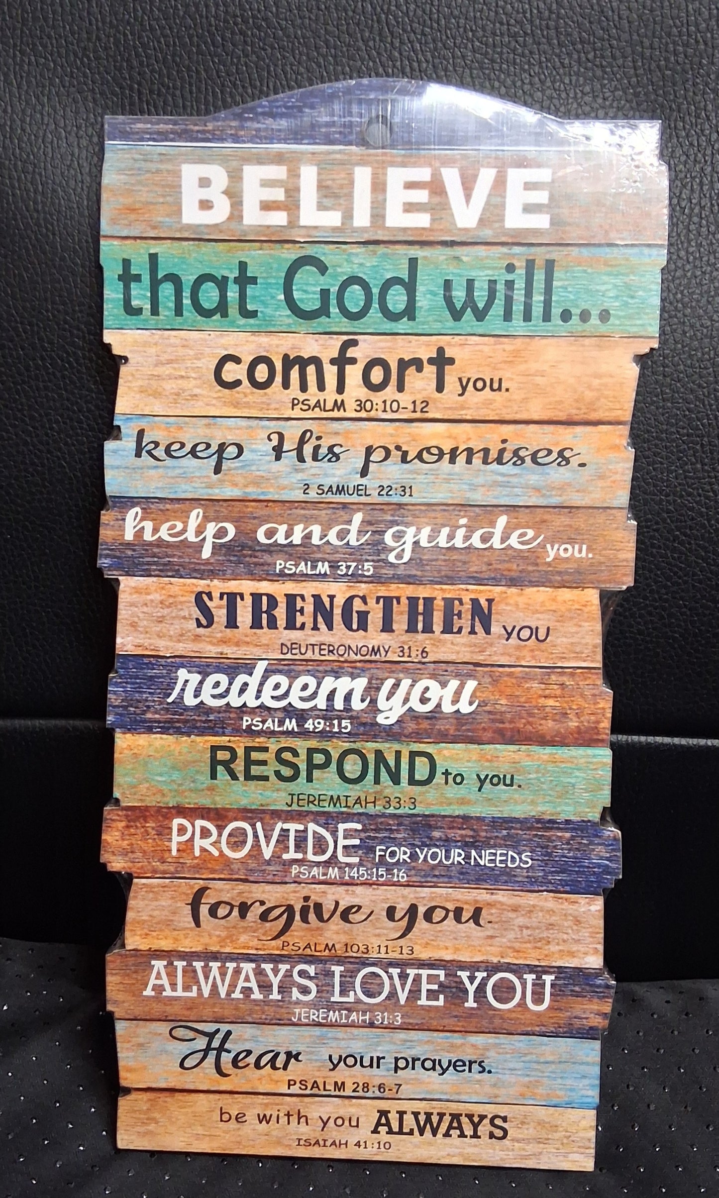 Wooden Wall Plaque - Believe