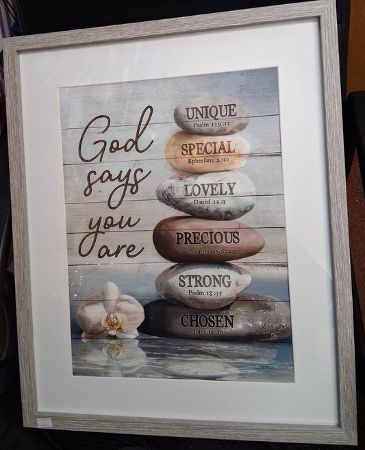 God Says You Are - Large Framed Print - PIC03