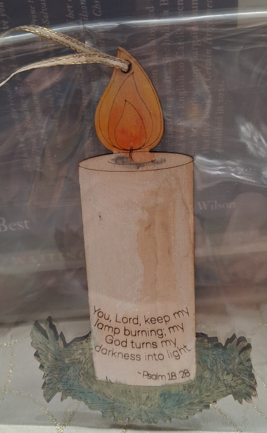 Wooden Hanging Candle Ornament